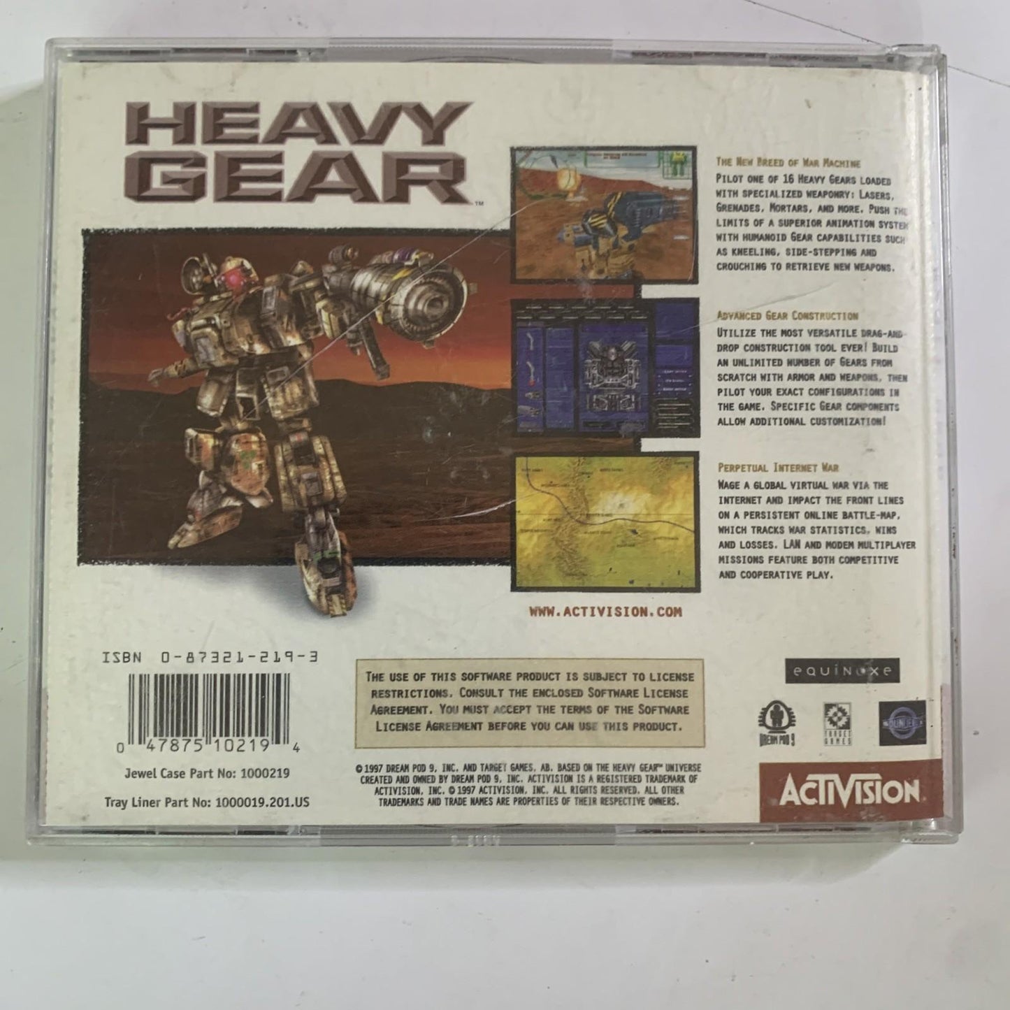 Heavy Gear 1997 PC CD-ROM Windows 95 Game