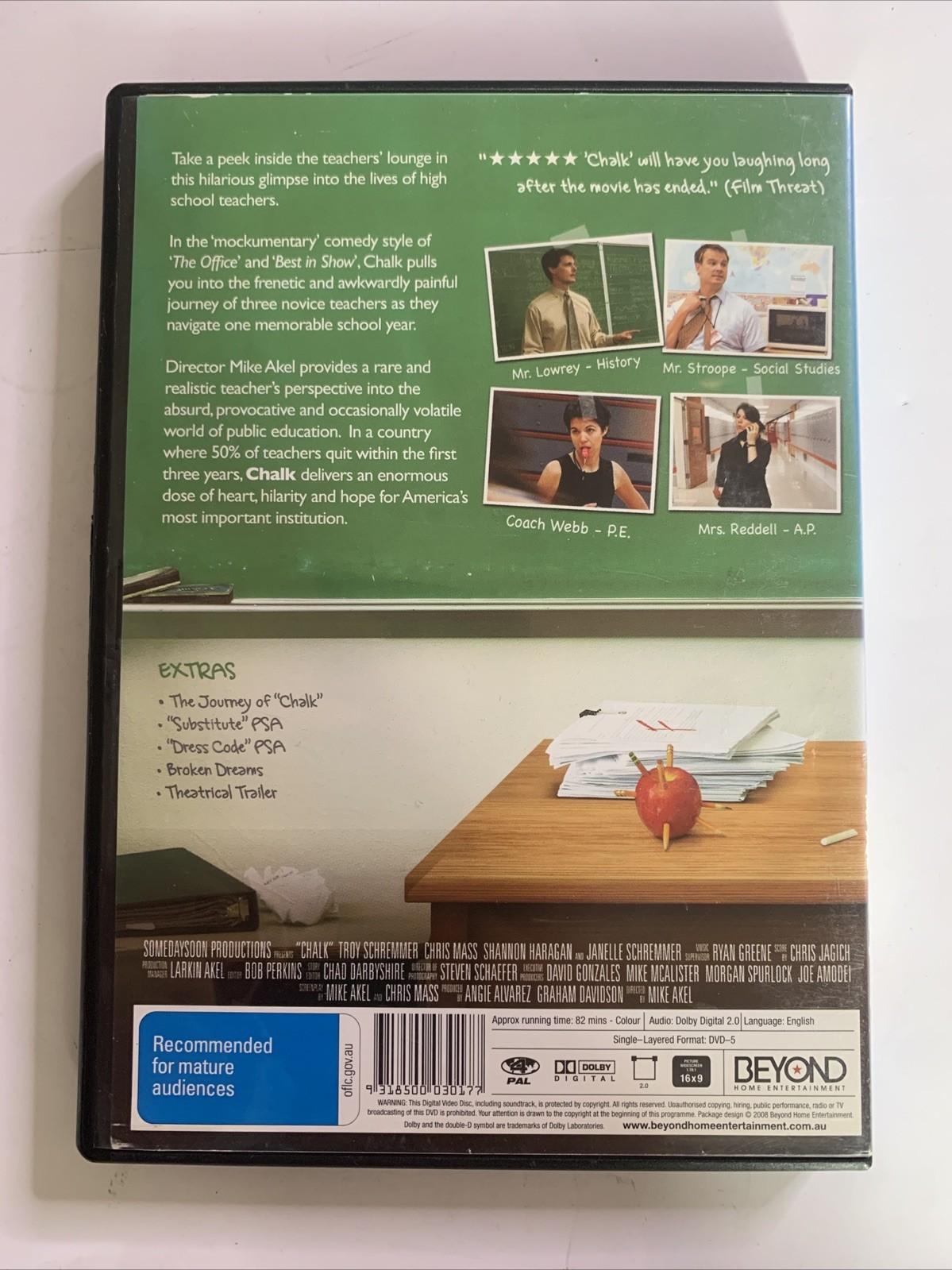 Chalk (DVD, 2006) Troy Schremmer Comedy Teacher Mockumentary Region 4