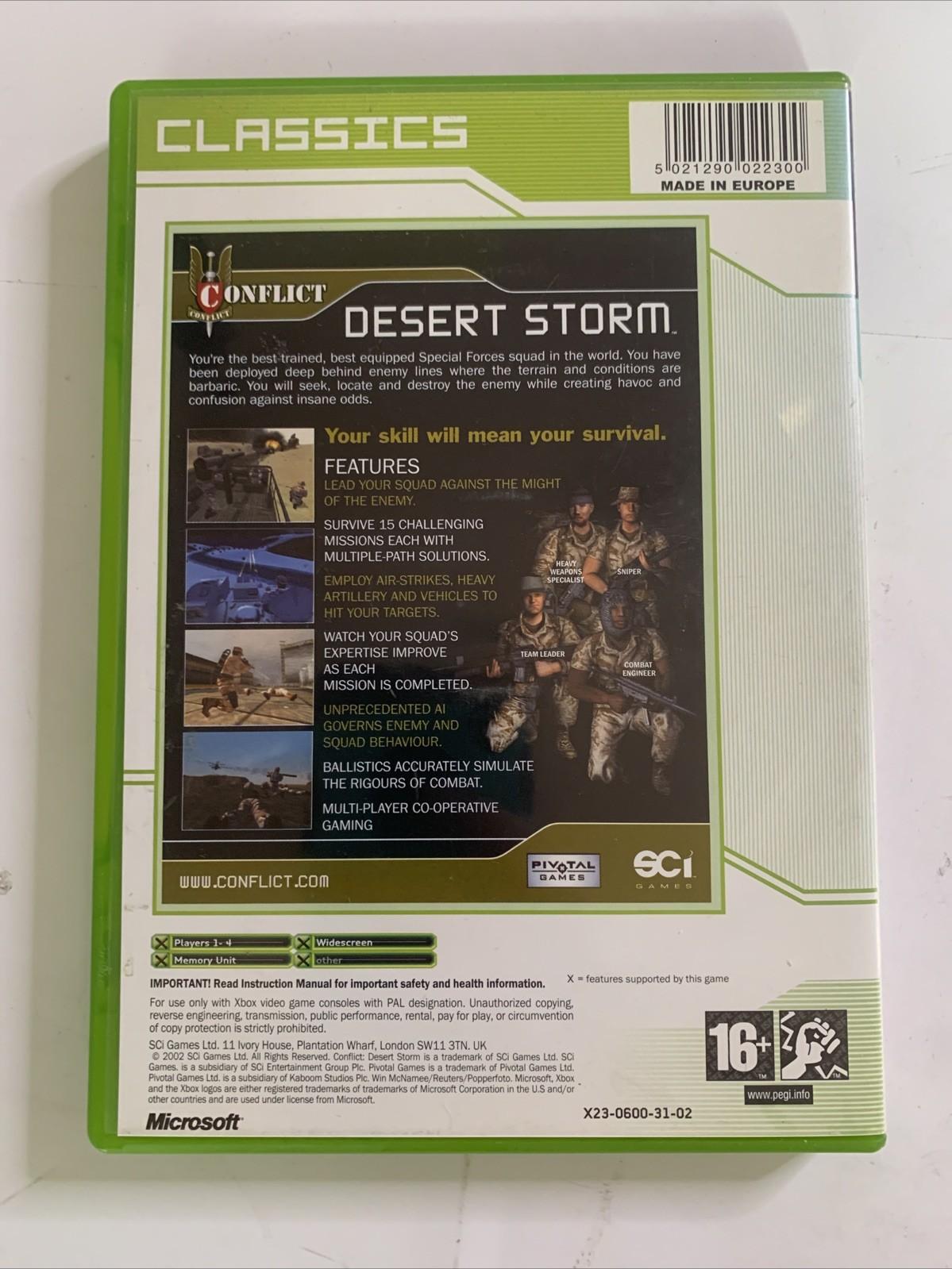 Conflict Desert Storm Microsoft XBOX Original PAL Game COmplete