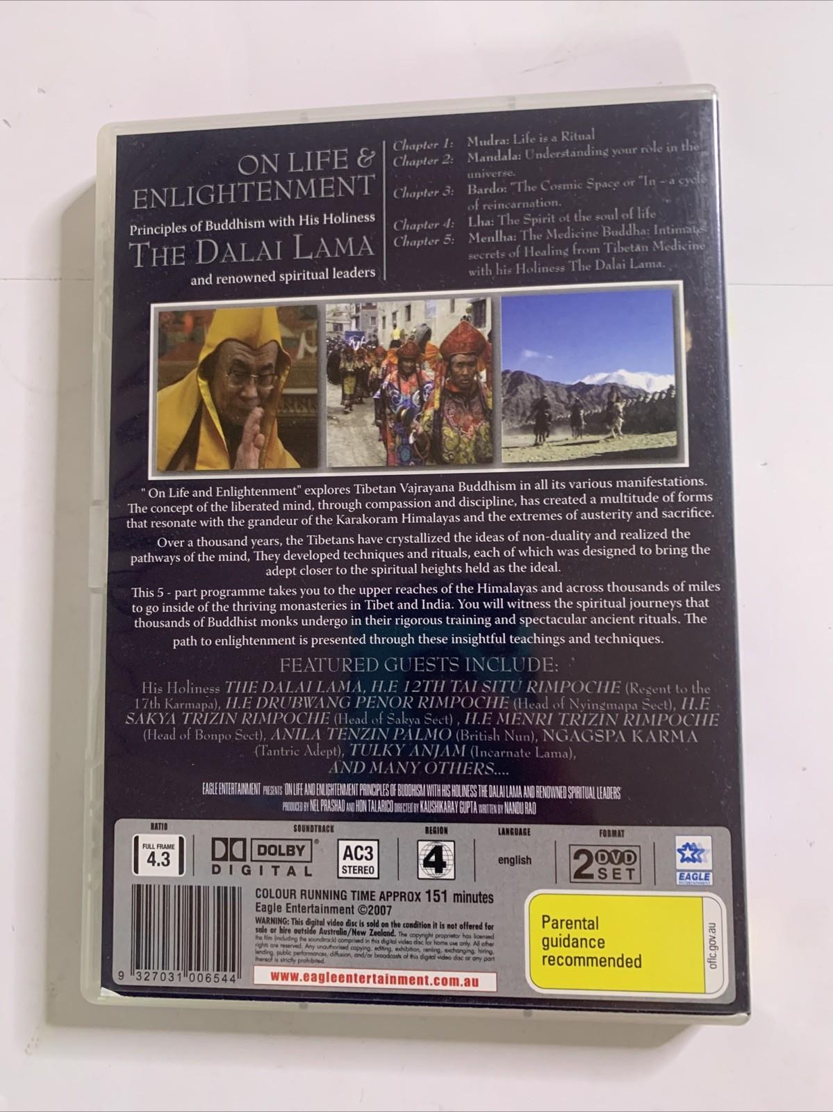 The Dalai Lama: On Life & Enlightenment (DVD, 2006, 2-Disc) Region 4