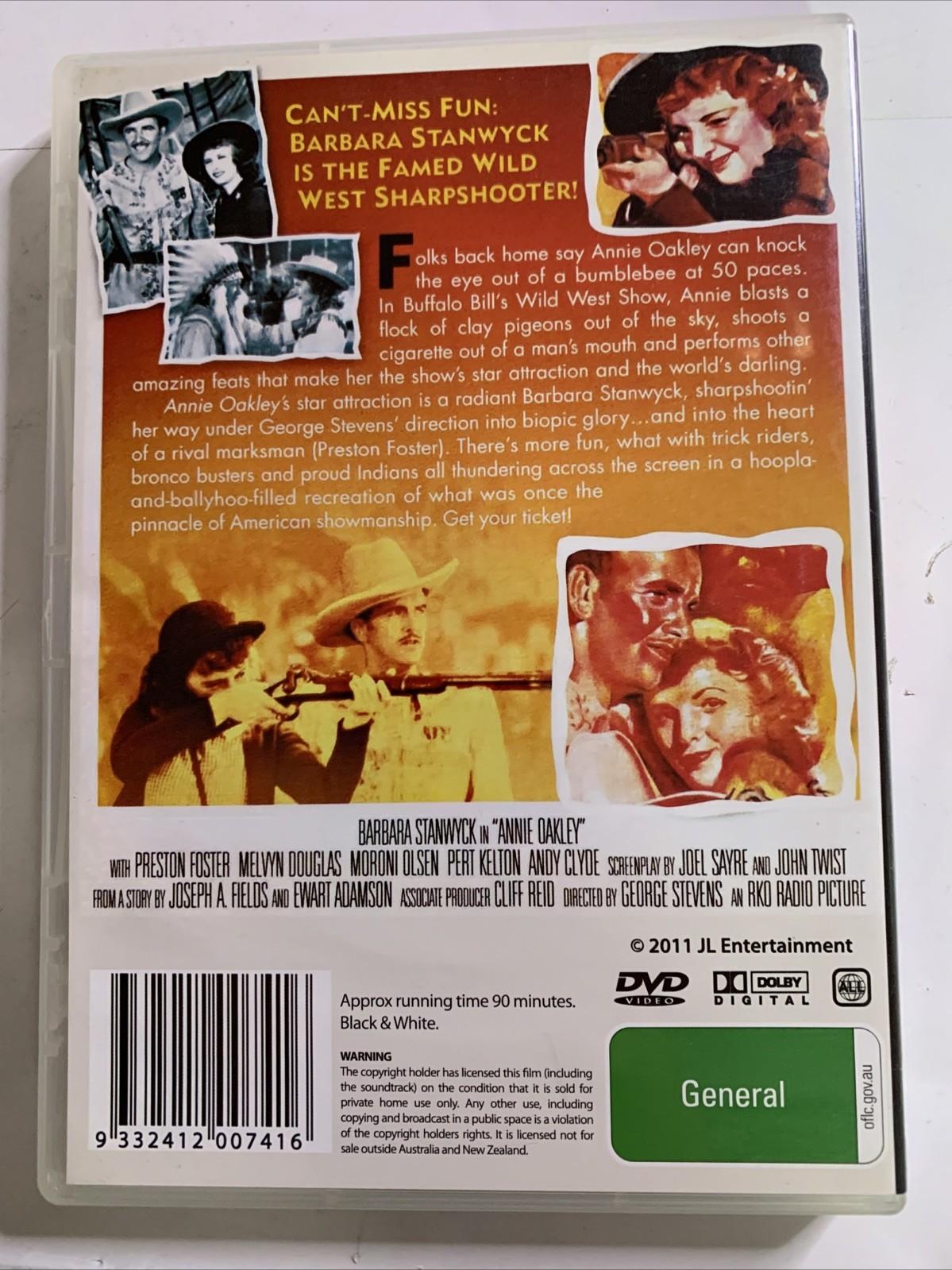 Annie Oakley (DVD, 1935) Barbara Stanwyck, Andy Clyde, Melvyn Douglas All Region