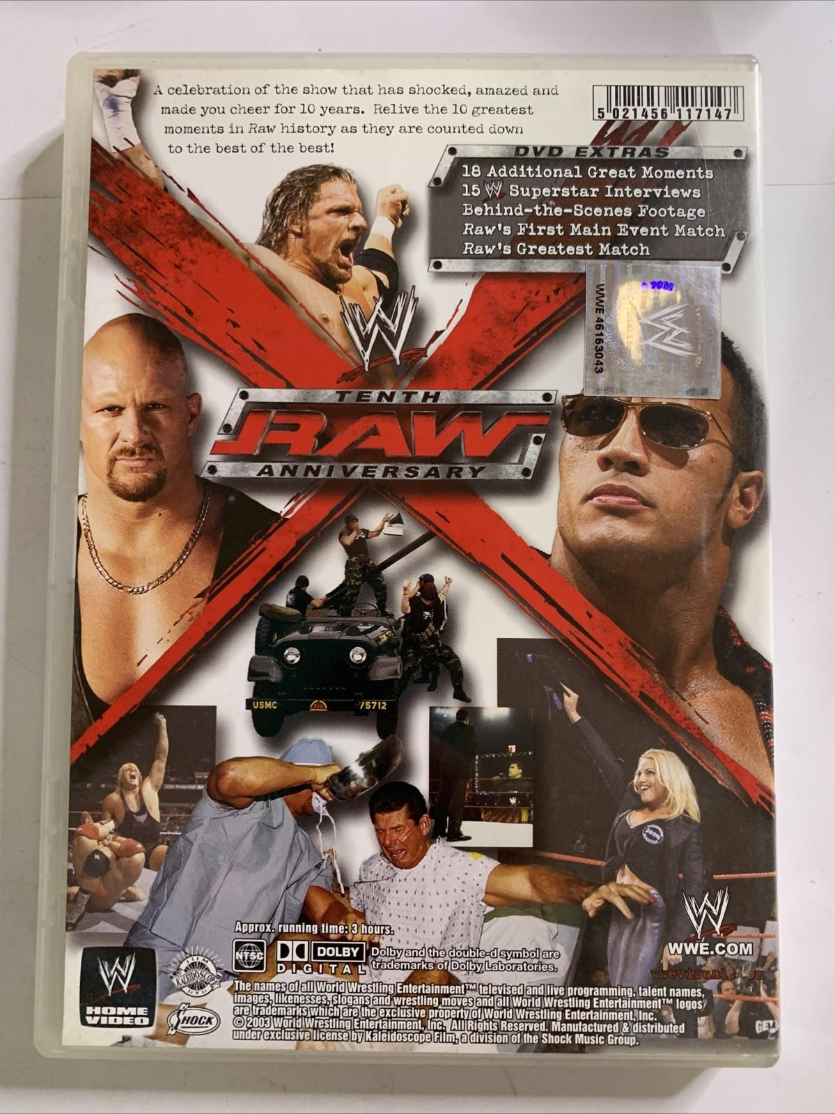 WWE Raw 10th Anniversary Edition (DVD, 2003) Pro Wrestling Region 4