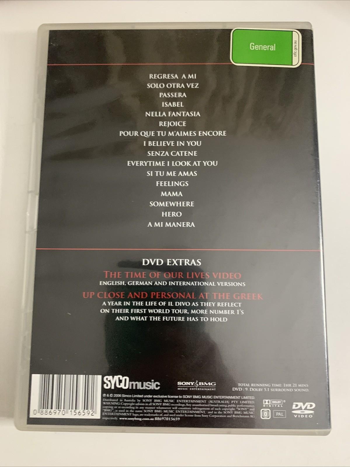 Il Divo – Live At The Greek Theatre (DVD, 2006) All Regions