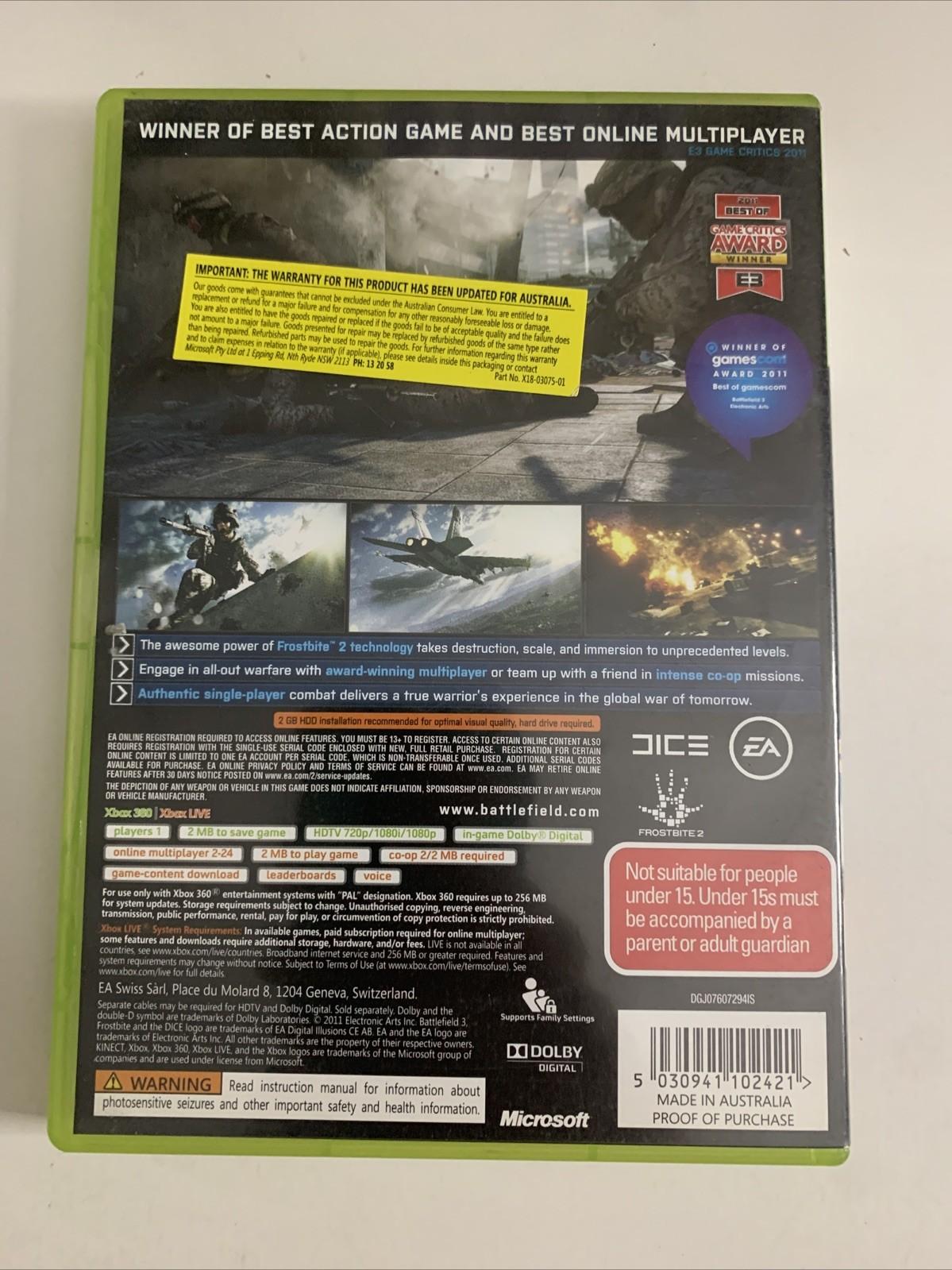 Battlefield 3 Microsoft XBOX 360 PAL Game