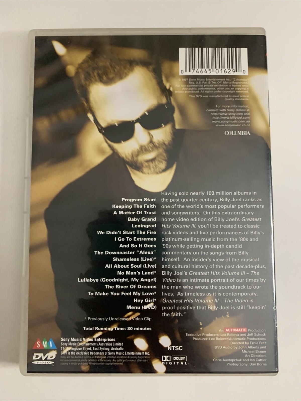 Billy Joel – Greatest Hits Volume III The Video (DVD, 1997) All Regions