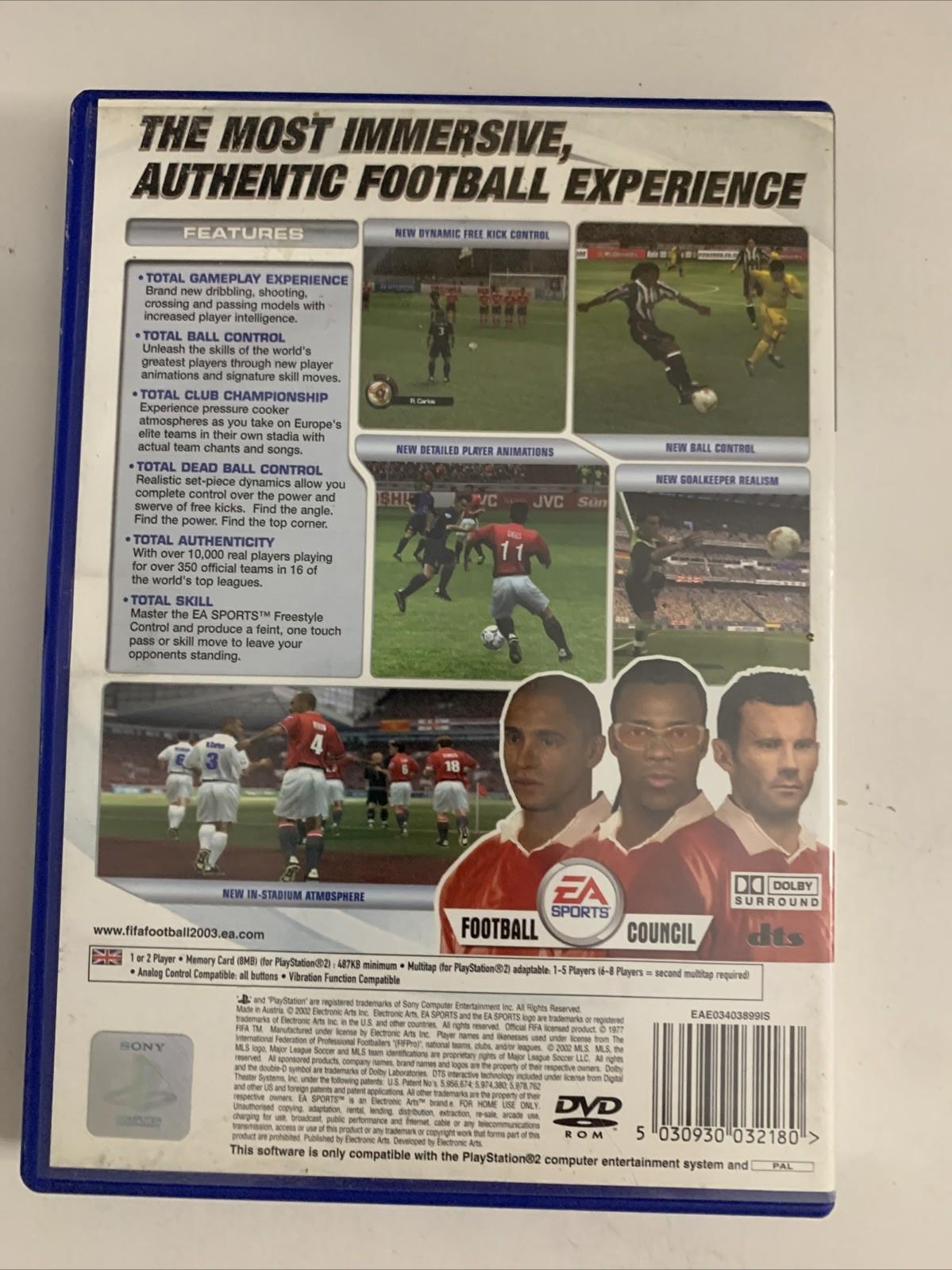FIFA Football 2003 PS2 Sony PlayStation 2 PAL EA Sports Game  Complete
