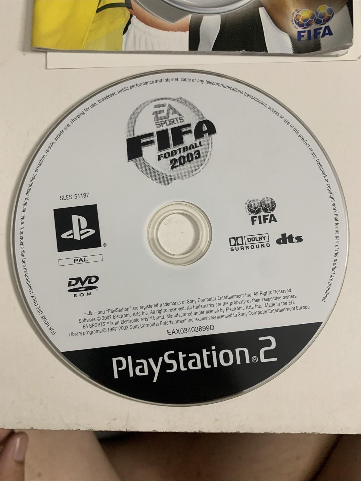 FIFA Football 2003 PS2 Sony PlayStation 2 PAL EA Sports Game  Complete