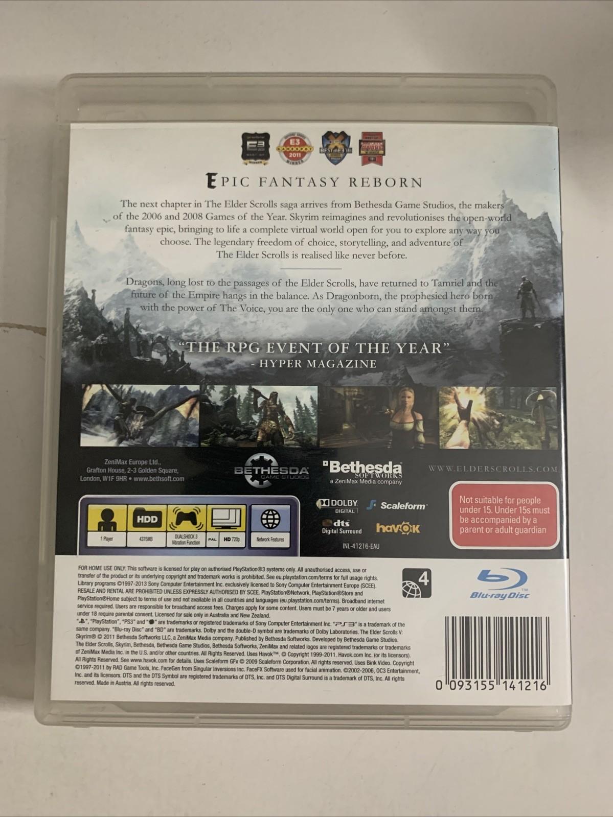The Elder Scrolls V Skyrim PS3 PlayStation 3 Game