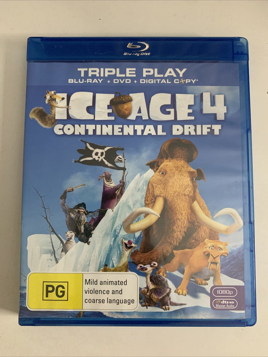 Ice Age 4 Continental Drift (Blu-ray + DVD, 2012) Animated Film Region B &4