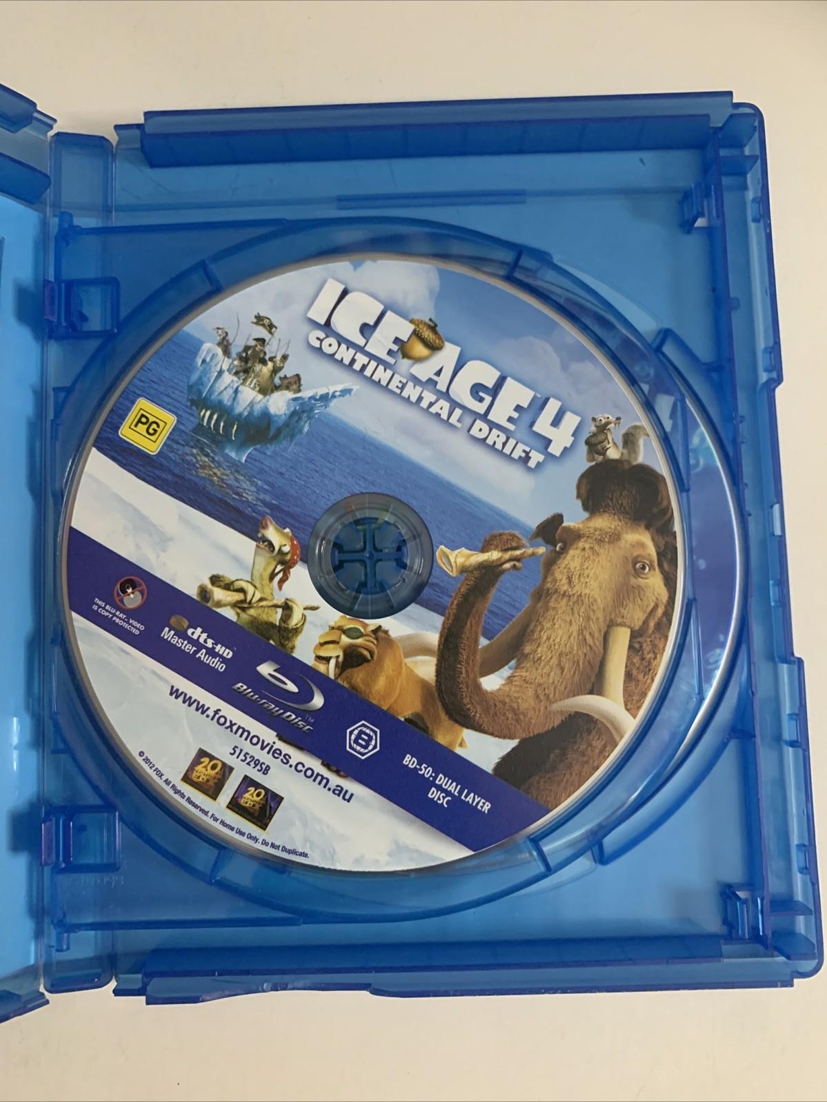 Ice Age 4 Continental Drift (Blu-ray + DVD, 2012) Animated Film Region B &4