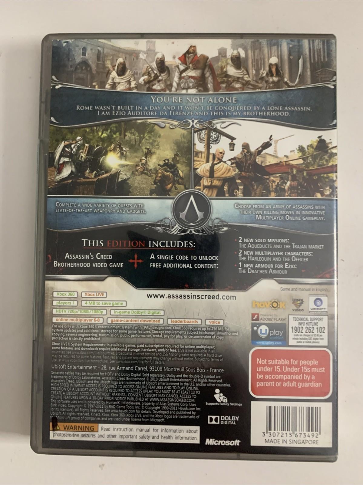 Assassin's Creed: Brotherhood (Microsoft XBOX 360 Classics) PAL Game Complete