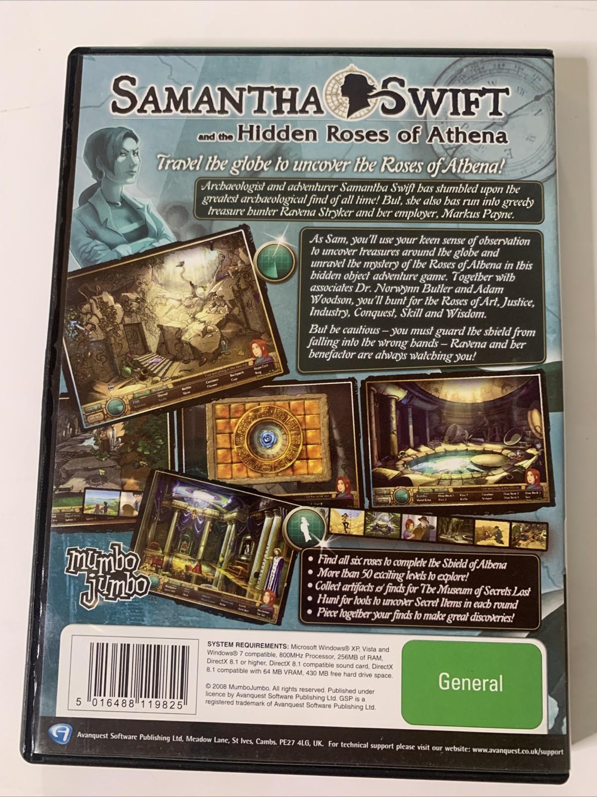 Samantha Swift & the Hidden Roses of Athena PC CD-ROM Windows Hidden Object NEW