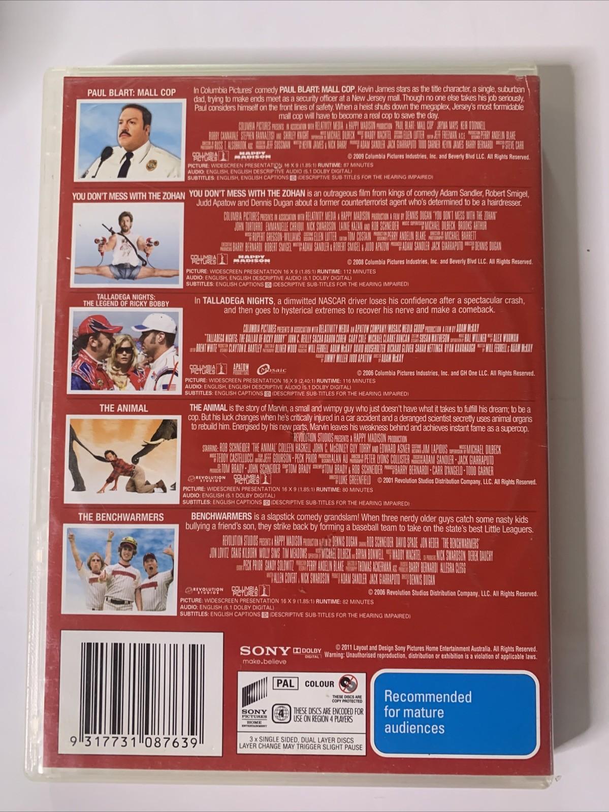 The Animal / Benchwarmers / Paul Blart Mall Cop / Tallageda Nights / Zohan (DVD)