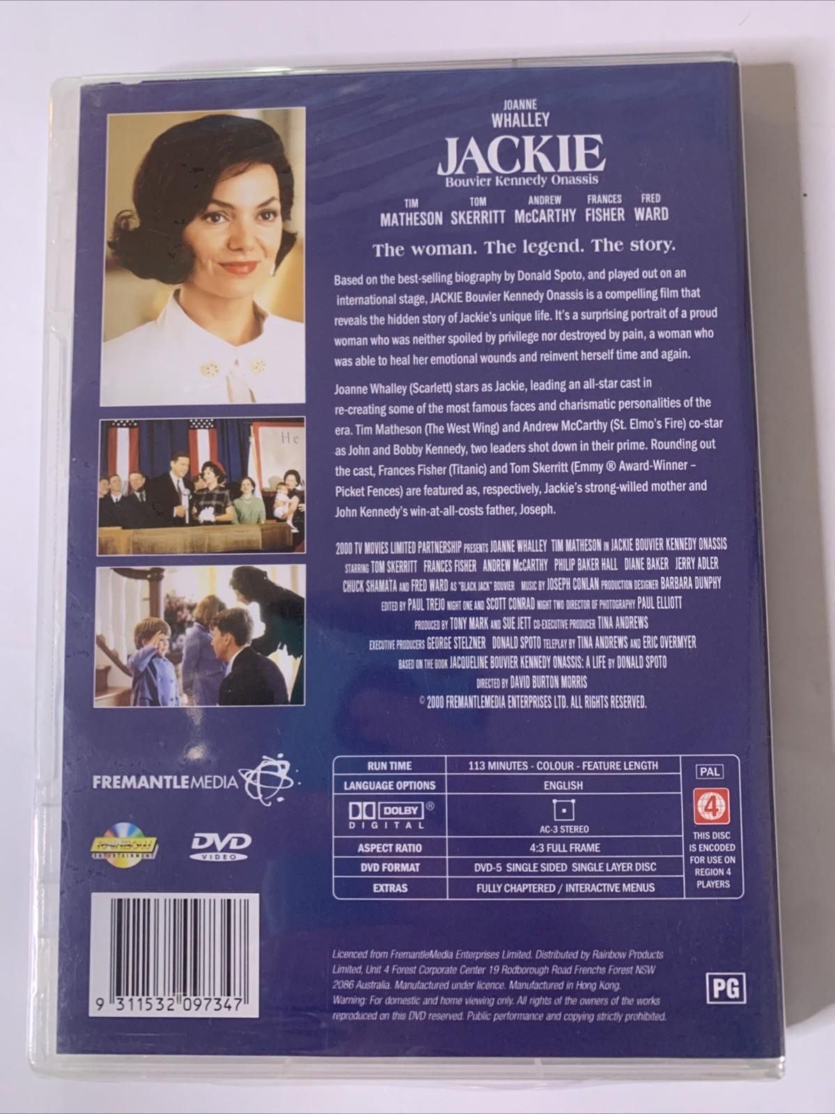 Jackie Bouvier Kennedy Onassis (DVD, 2000) Joanne Whalley  Region 4 NEW