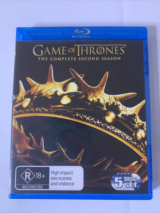 Game of Thrones : Season 2 (Blu-ray, 2012, 5-Disc) Region B