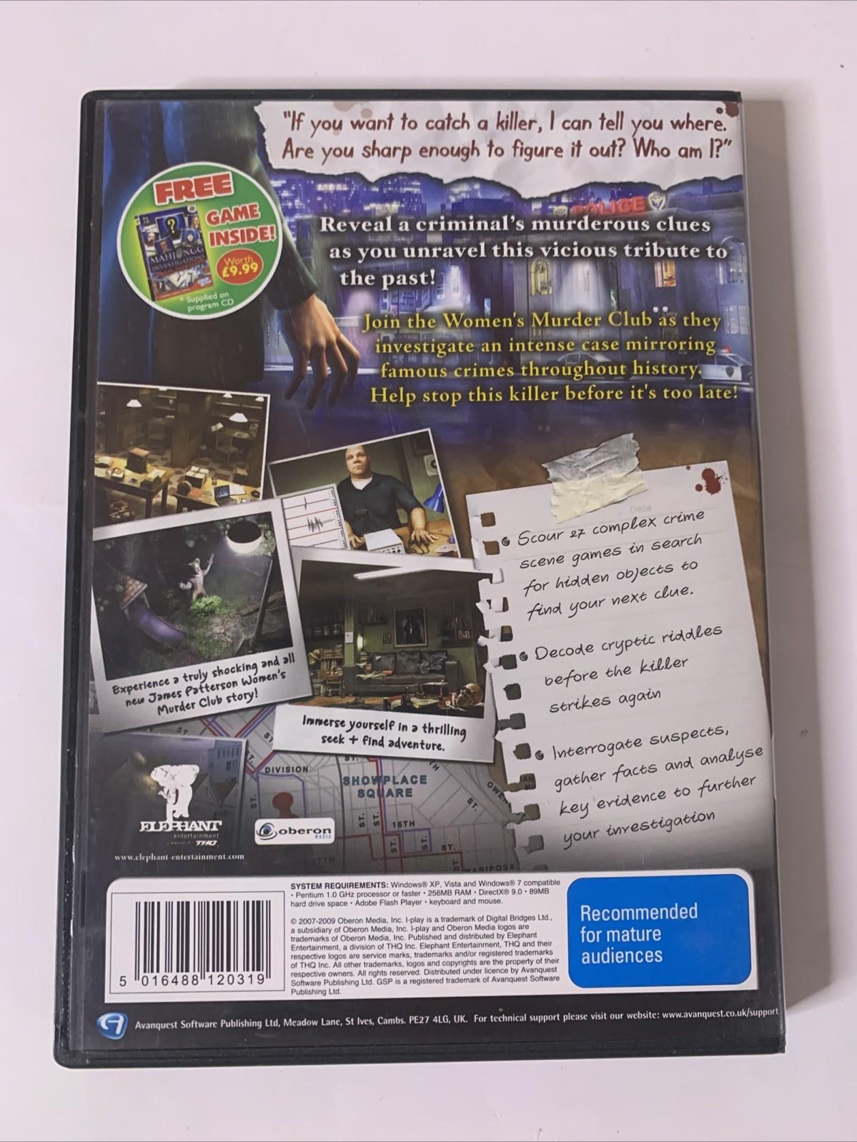 James Patterson: Women's Murder Club: Twice in a Blue Moon PC CD-ROM Game NEW