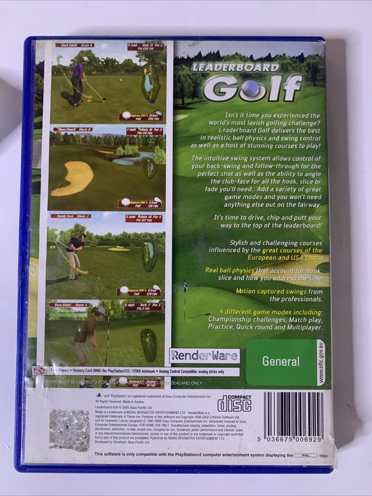 Leaderboard Golf PS2 Sony PlayStation 2 PS2 PAL Game Complete