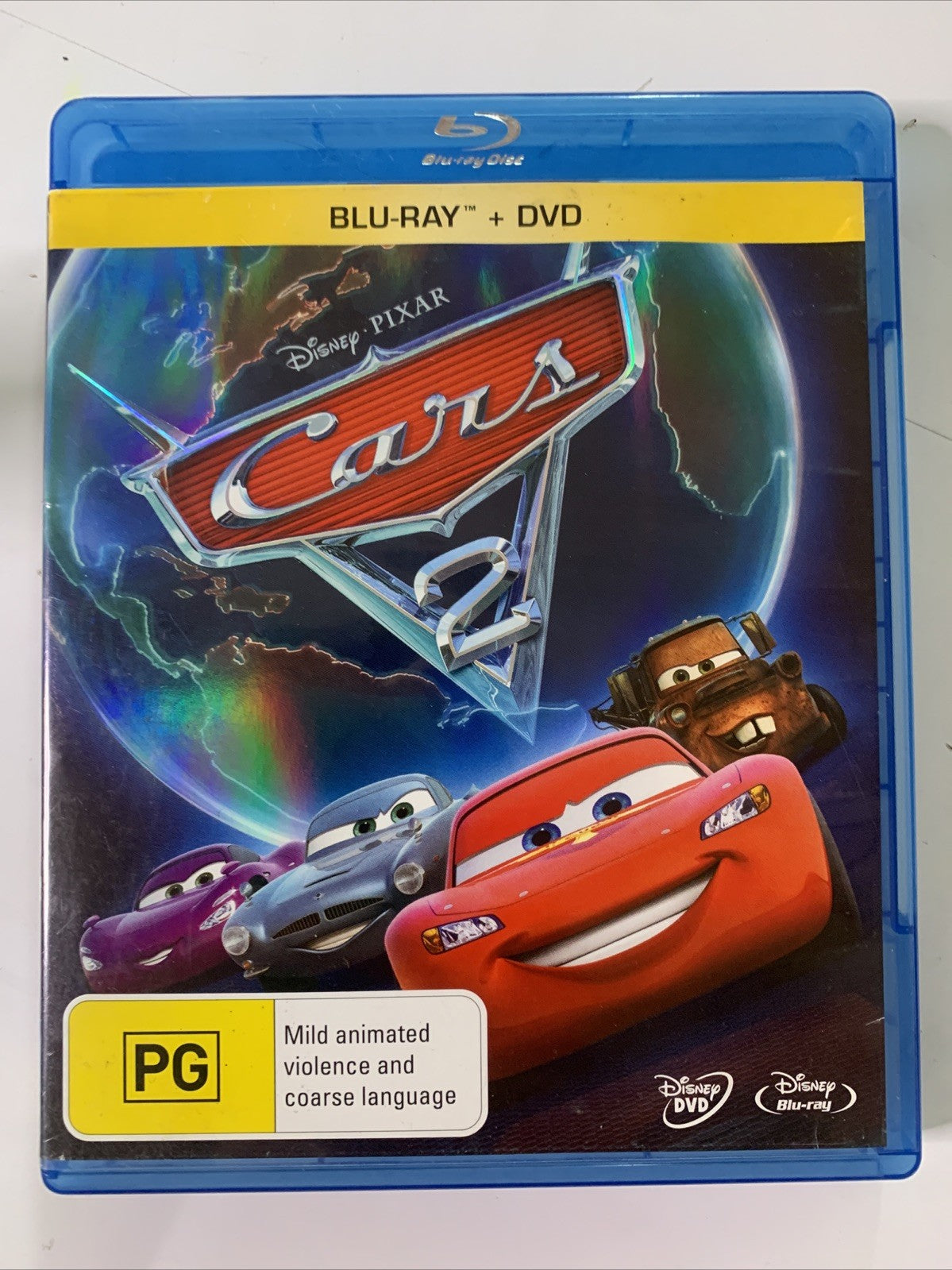 Cars 2 (Blu-ray + DVD, 2011, 2-Disc) Disney Animated Movie Pixar