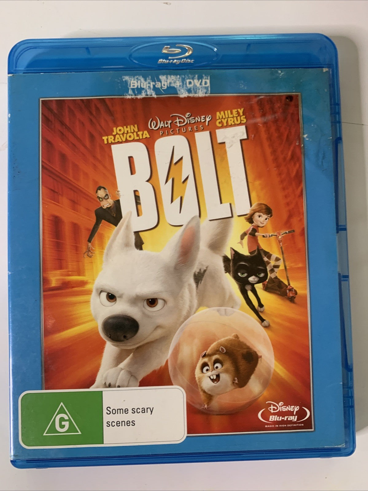 Bolt (Blu-ray, 2008) Disney Animated Film John Travolta, Miley Cyrus Region B