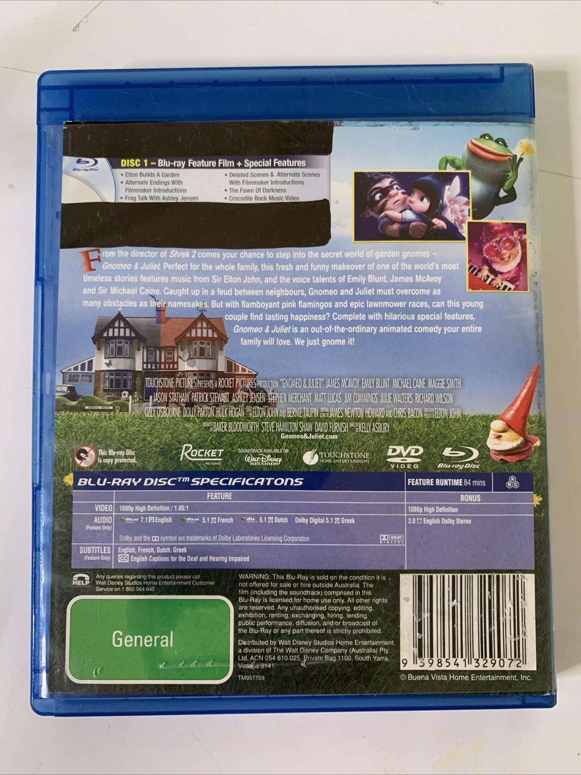 Gnomeo & Juliet (Blu-ray, 2011) Emily Blunt, Hulk Hogan All Regions