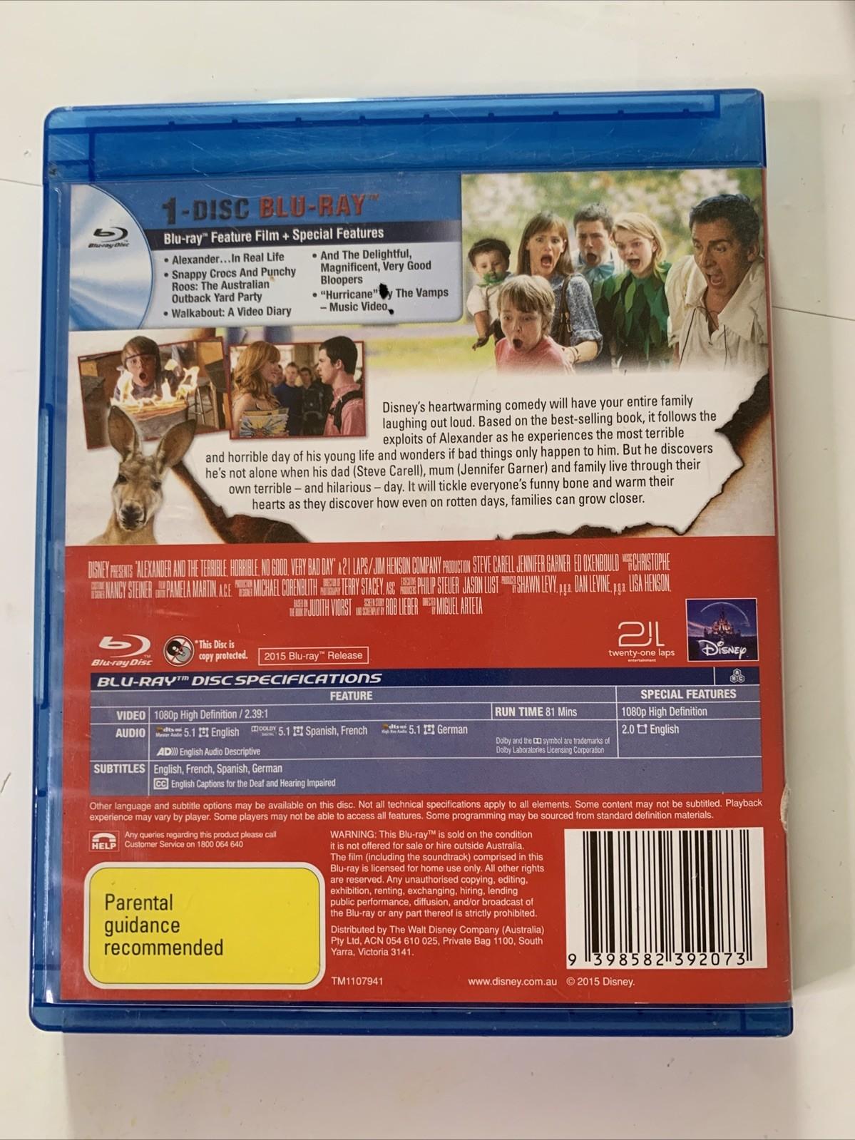 Alexander and the Terrible, Horrible, No Good, Very Bad Day (Blu-ray, 2014)