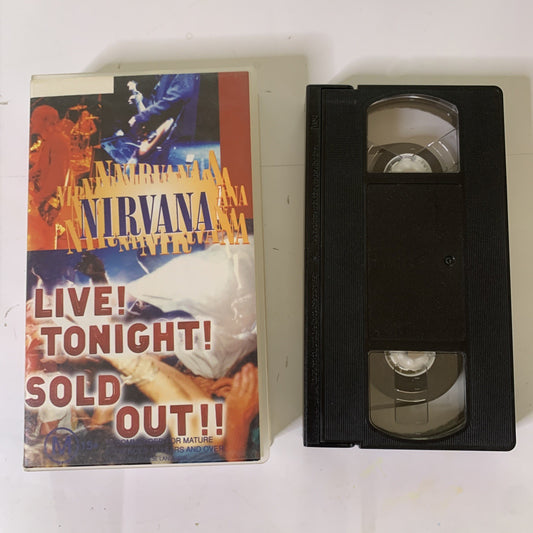 Nirvana – Live! Tonight! Sold Out!! (VHS, 1994)  PAL