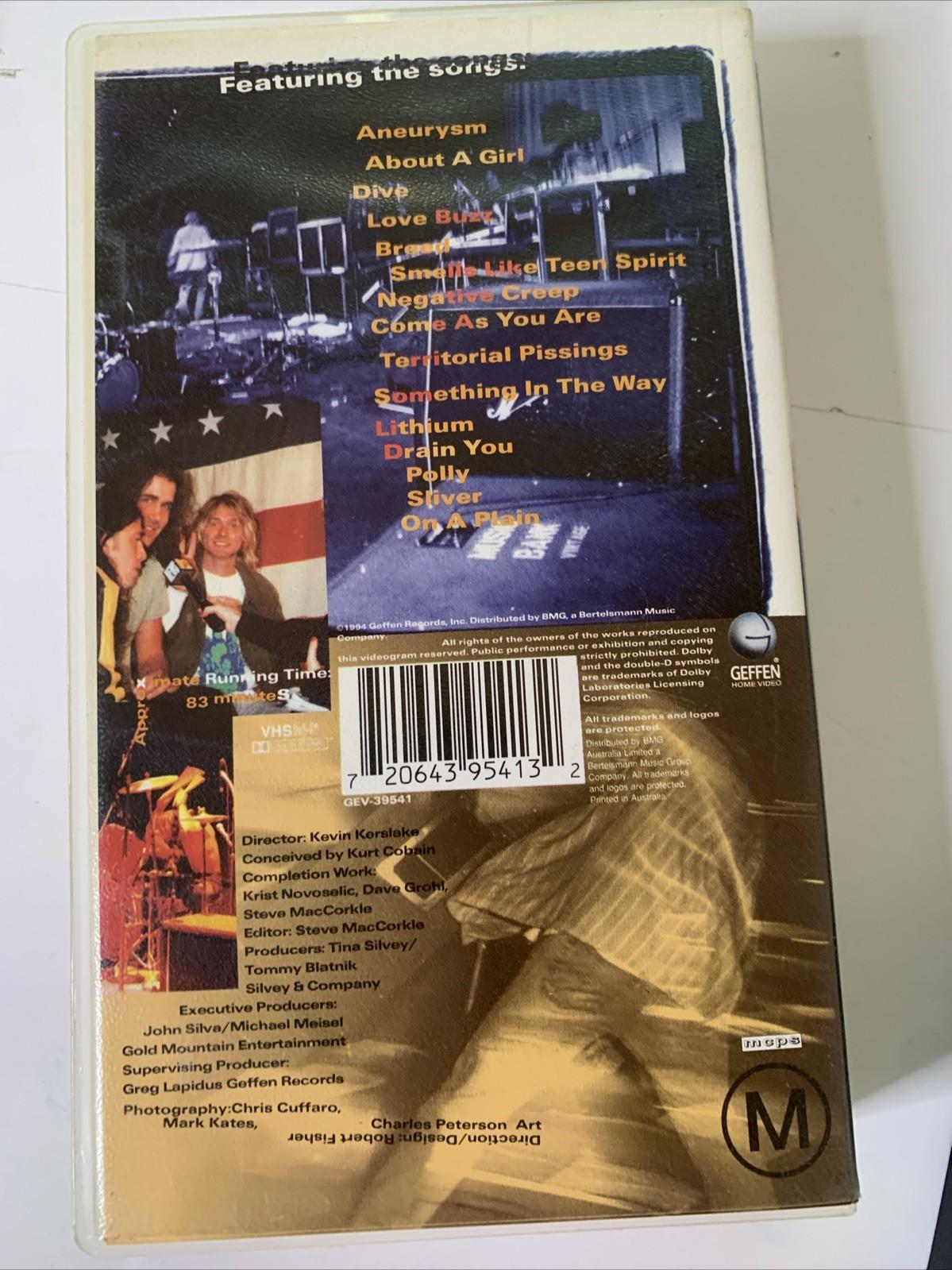 Nirvana – Live! Tonight! Sold Out!! (VHS, 1994)  PAL