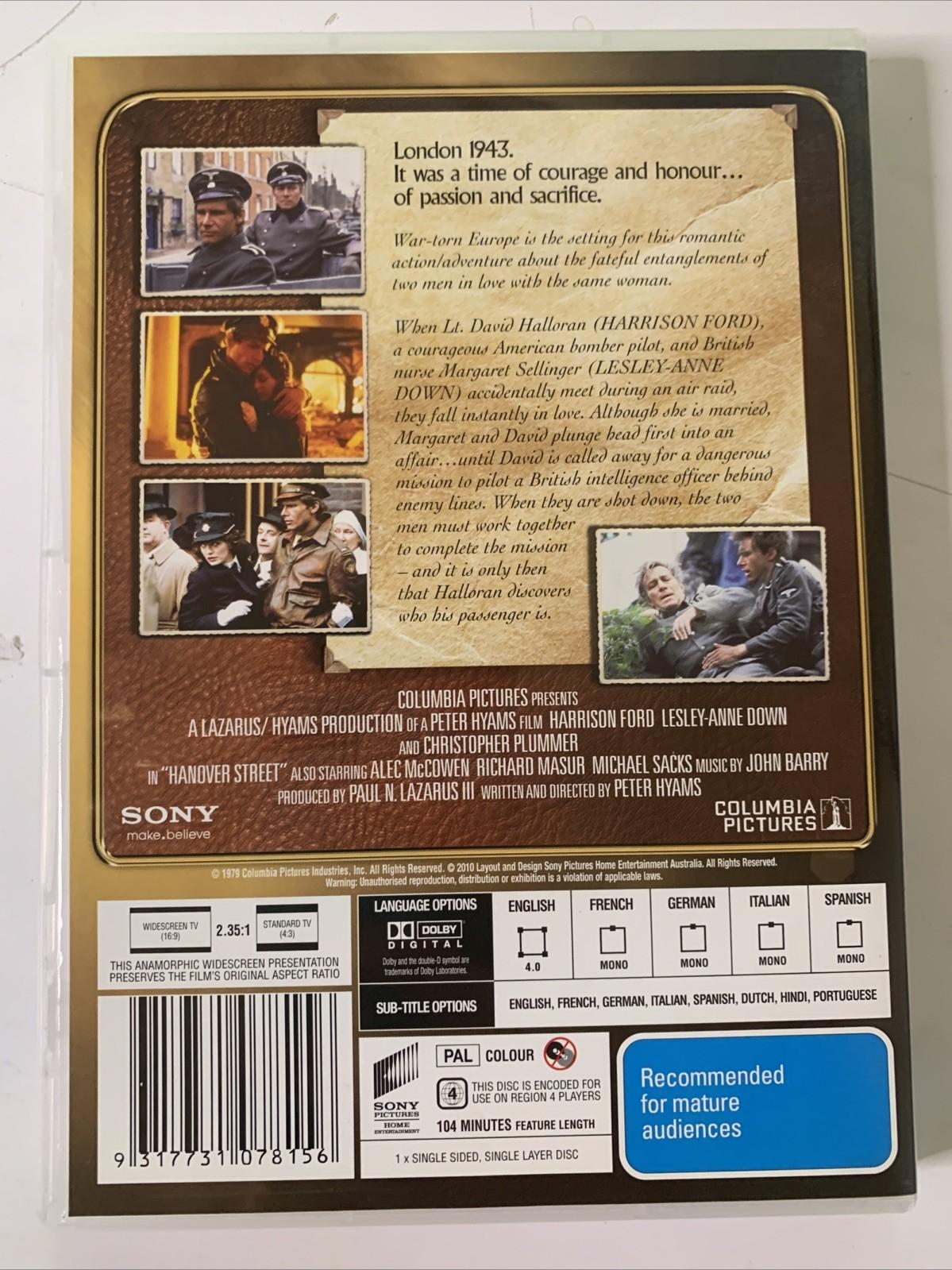 Hanover Street (DVD, 1979) Christopher Plummer, Harrison Ford Region 4