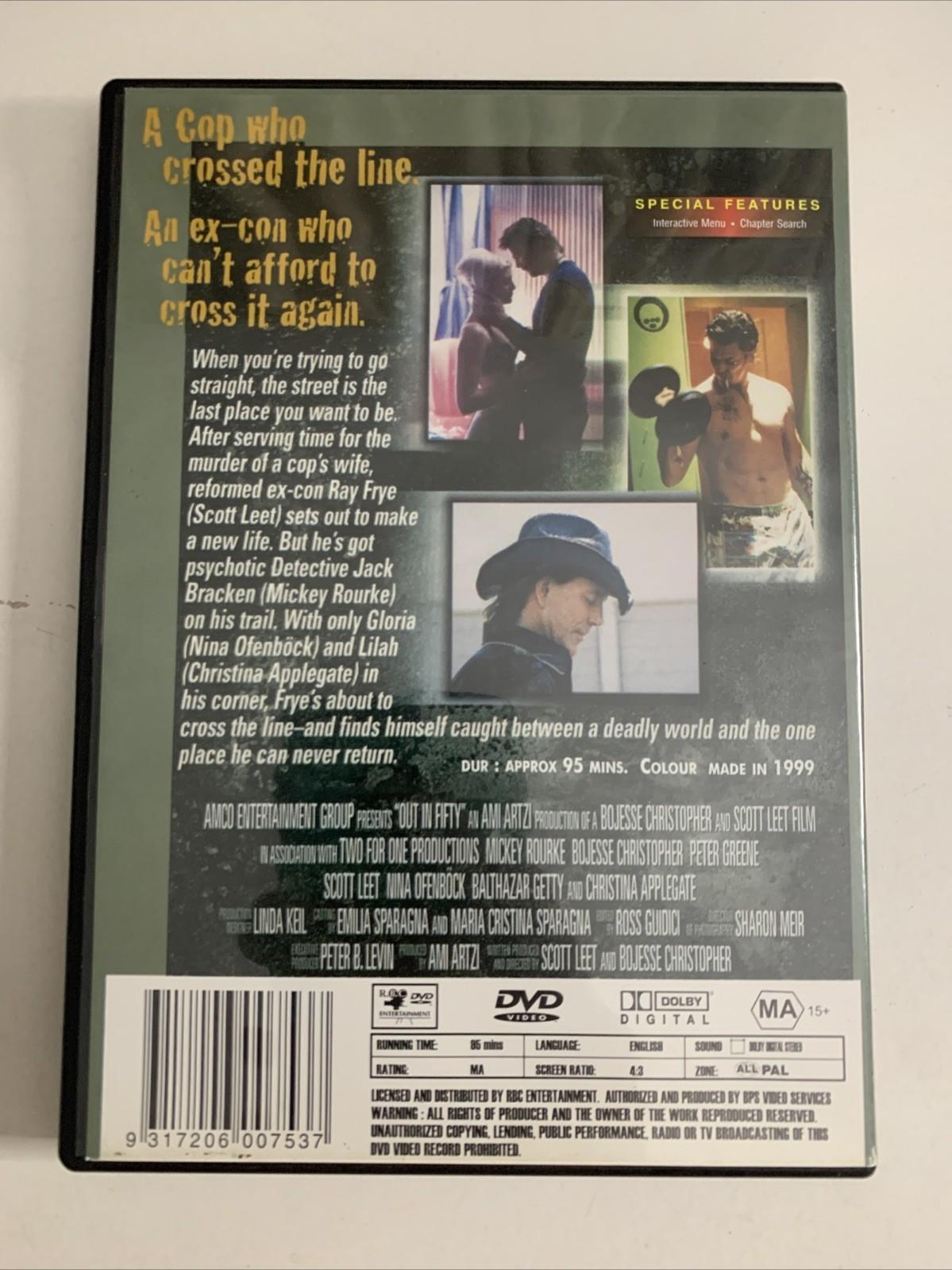 Out in Fifty (DVD, 1999) Mickey Rourke, Christina Applegate All Regions