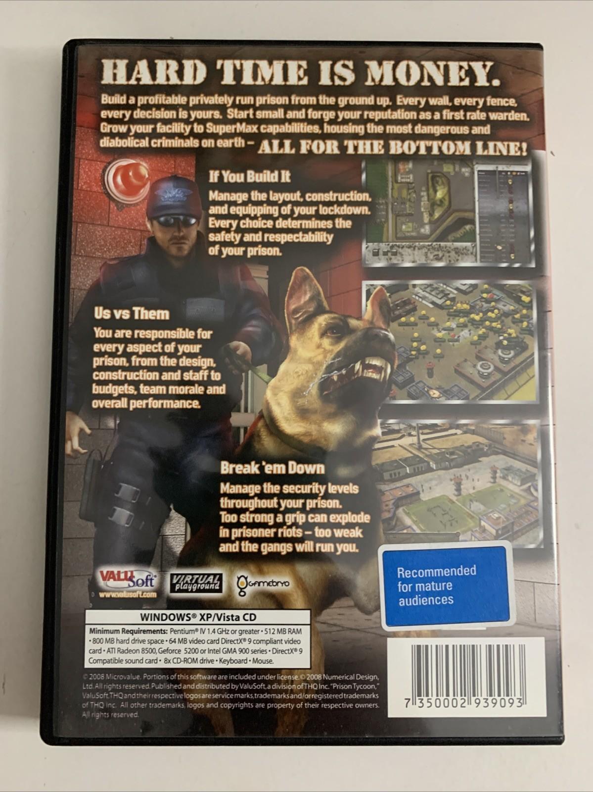 Prison Tycoon 4 SuperMax PC CD-ROM Windows Strategy Simulation Game