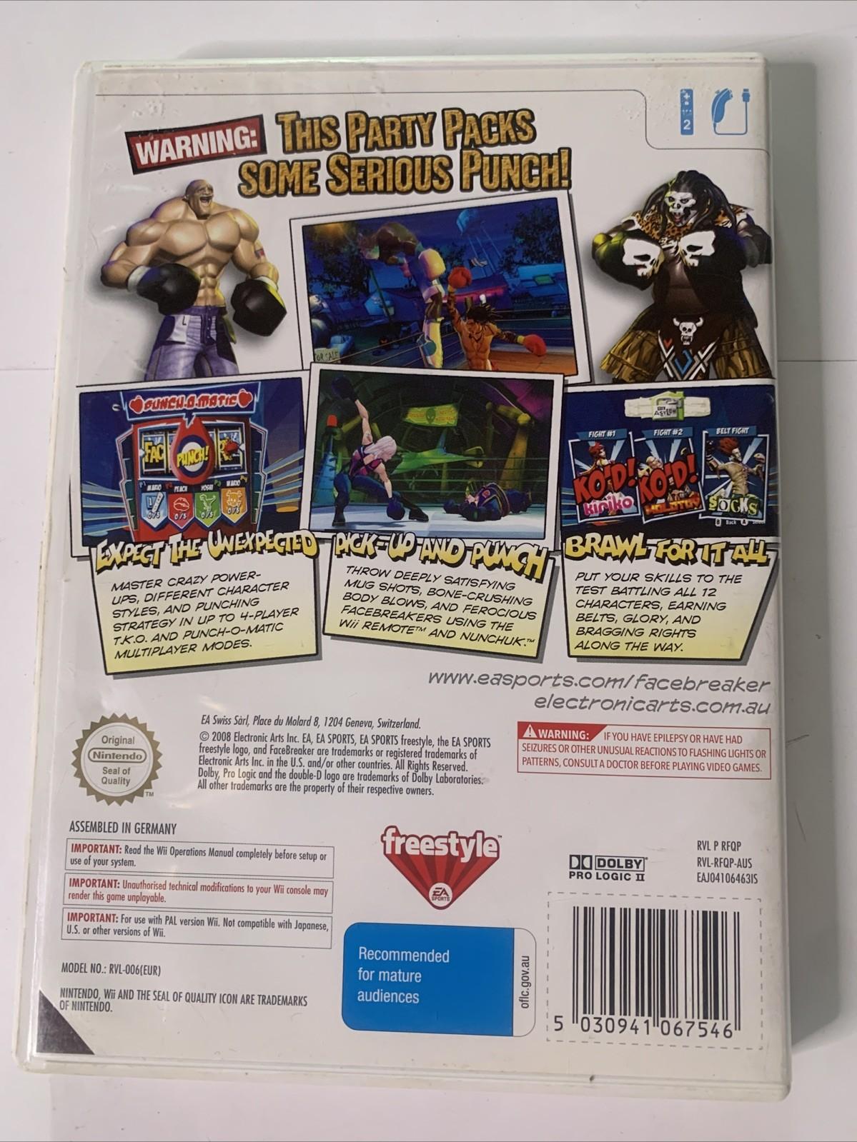 FaceBreaker K.O Party Nintendo Wii PAL Boxing Game