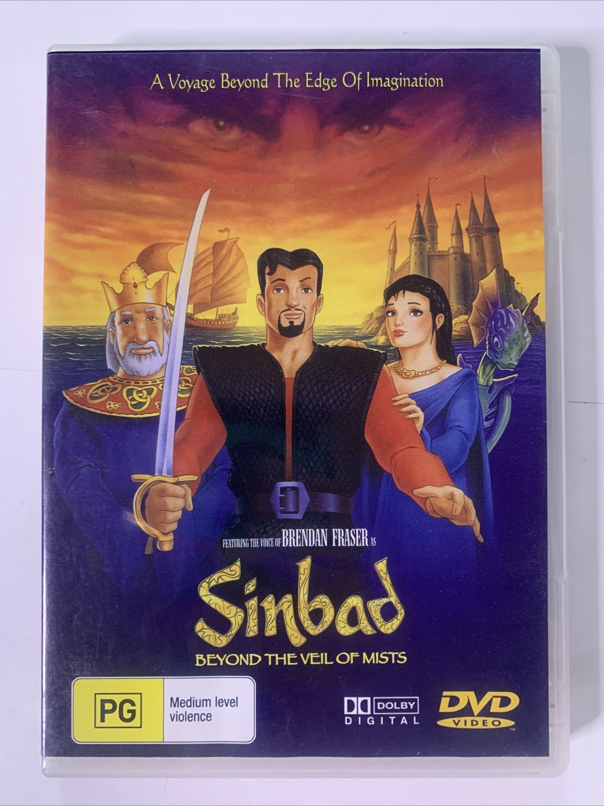 Sinbad: Beyond the Veil of Mists (DVD, 2001) Brendan Fraser Animation All Region