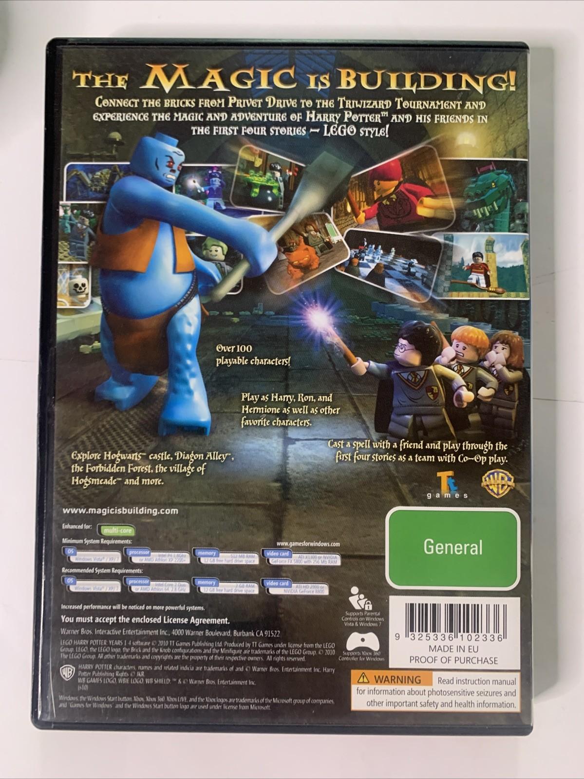 LEGO Harry Potter Years 1-4 PC DVD Windows Action Game Complete