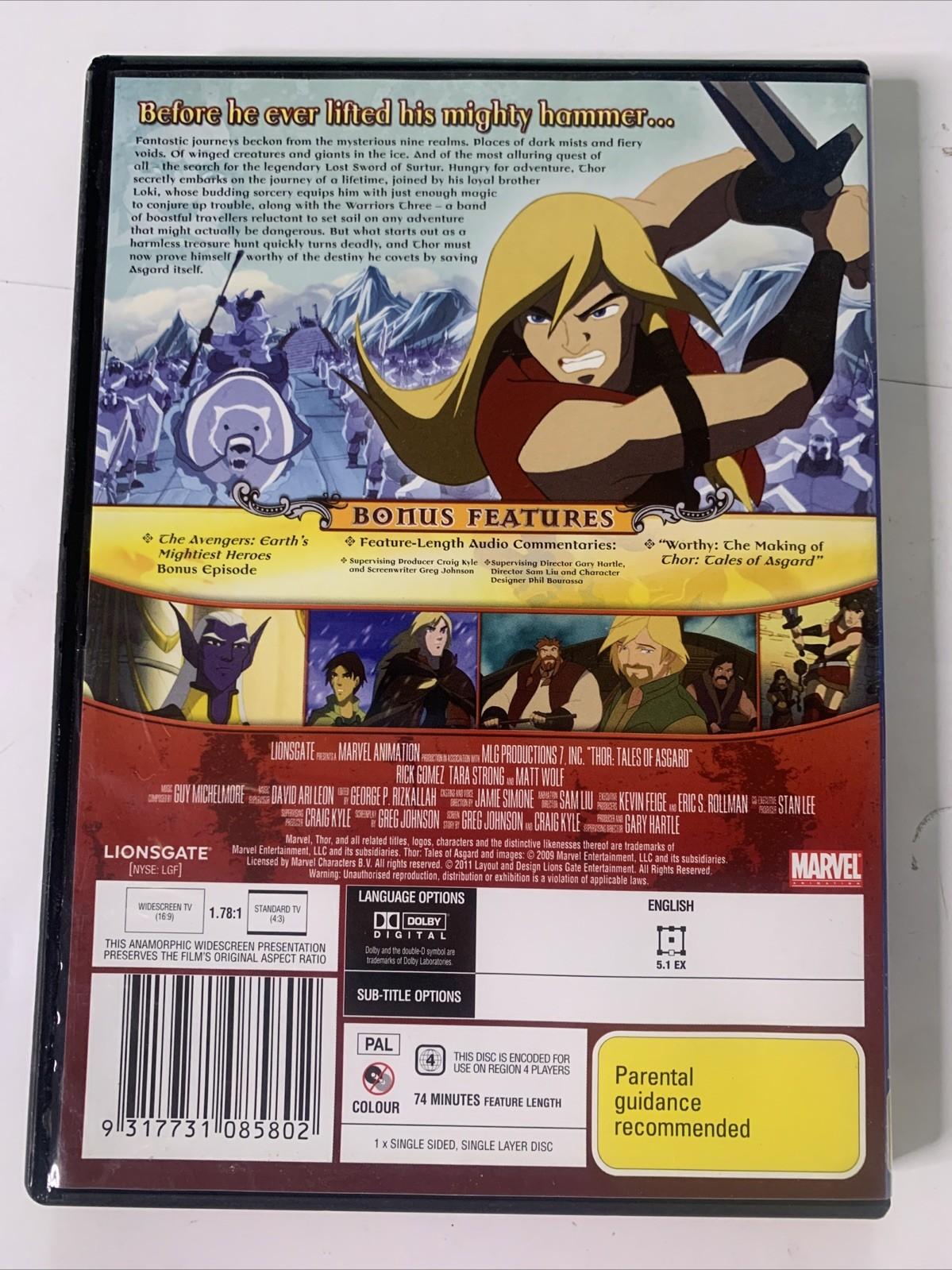 Thor: Tales of Asgard (DVD, 2011) Marvel Animation Feature Region 4