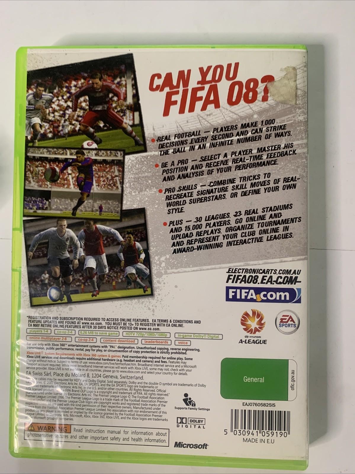 FIFA 08 Football Microsoft XBOX 360 PAL Game Complete