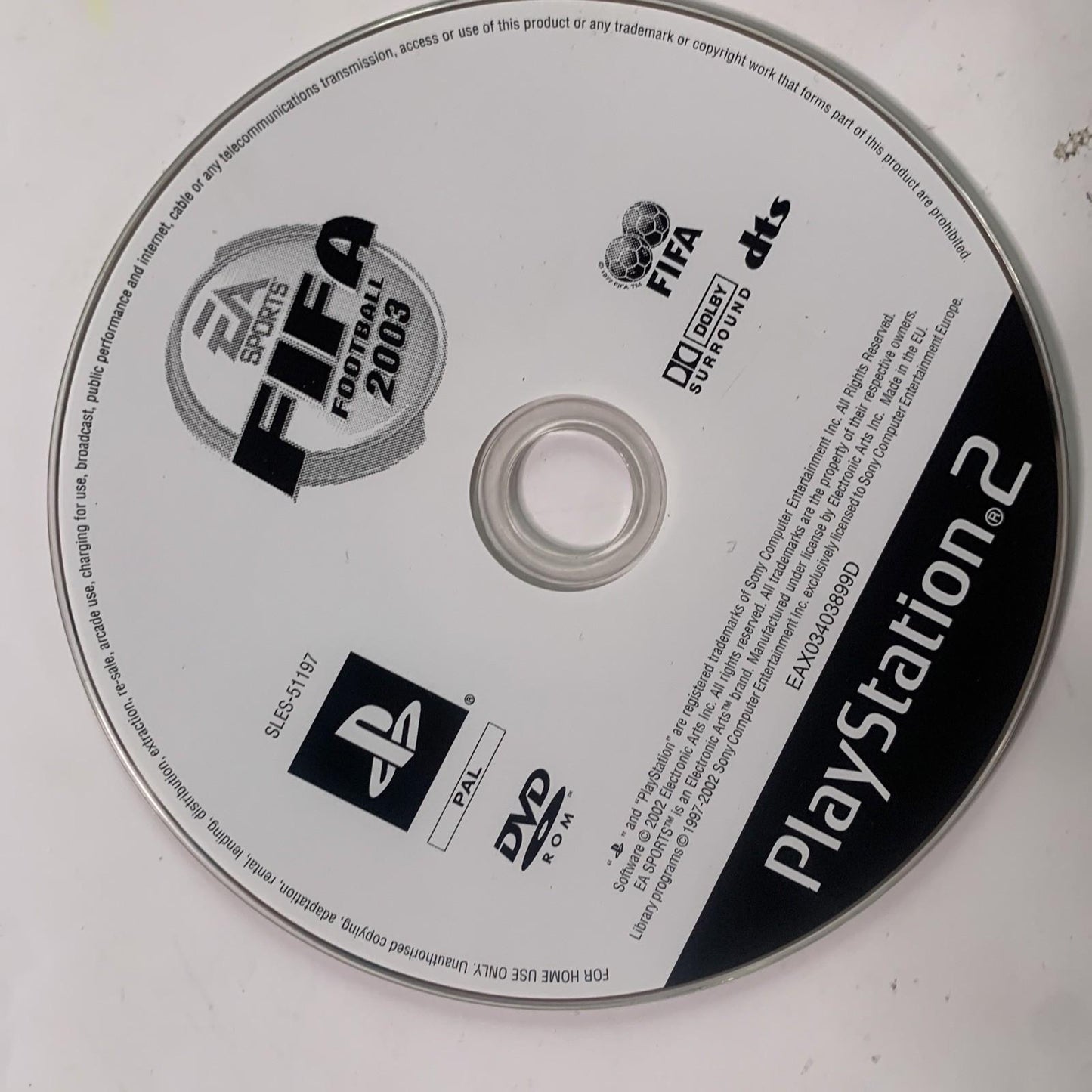 FIFA Football 2003 PS2 Sony PlayStation 2 PAL Game Complete