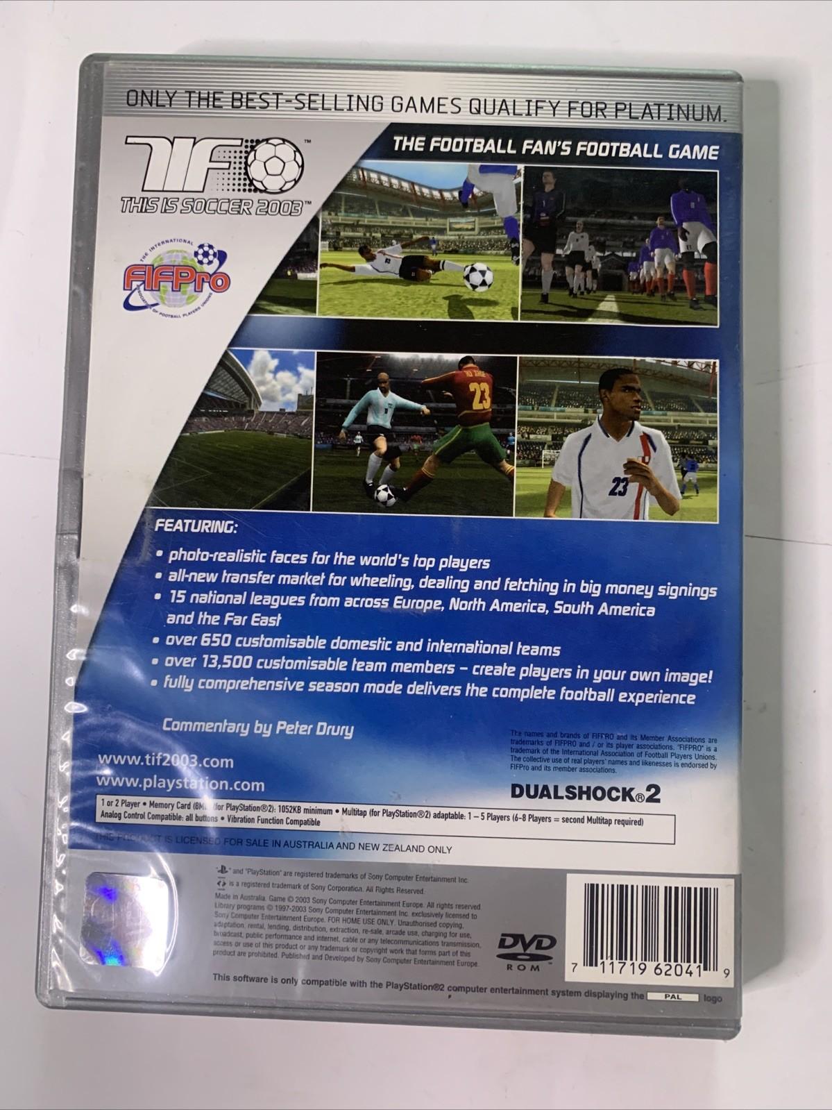 This is Soccer 2003 PlayStation 2 PS2 Platinum PAL Game Complete