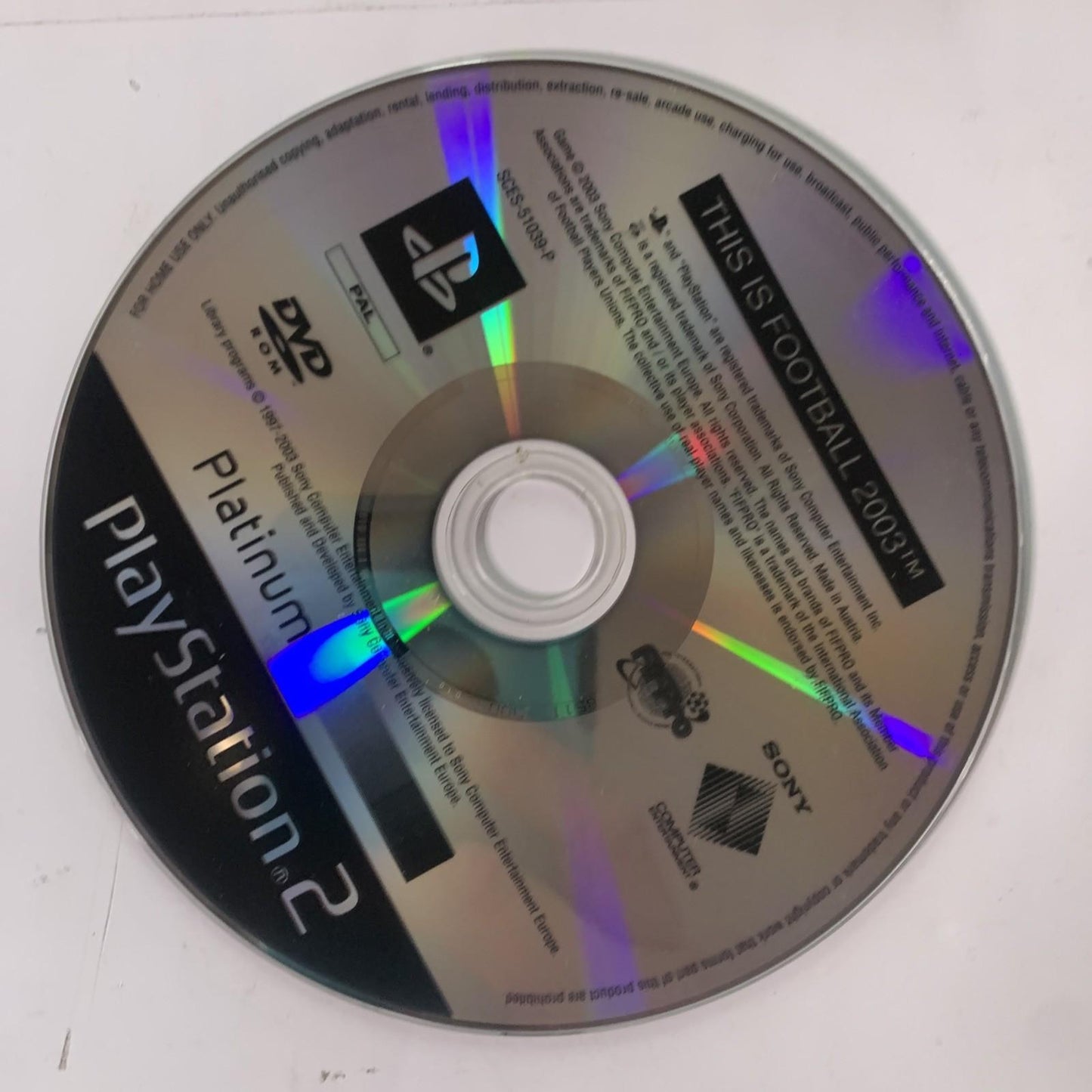 This is Soccer 2003 PlayStation 2 PS2 Platinum PAL Game Complete