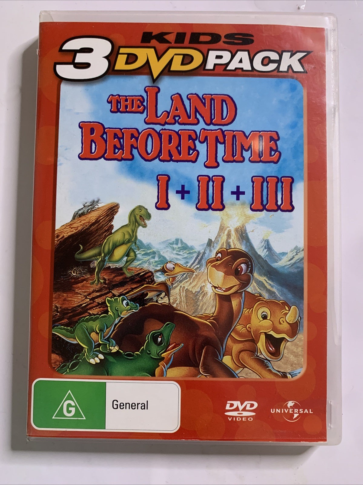 The Land Before Time 1,2,3 (DVD, 3-Disc) Animated Films Region 4 &2
