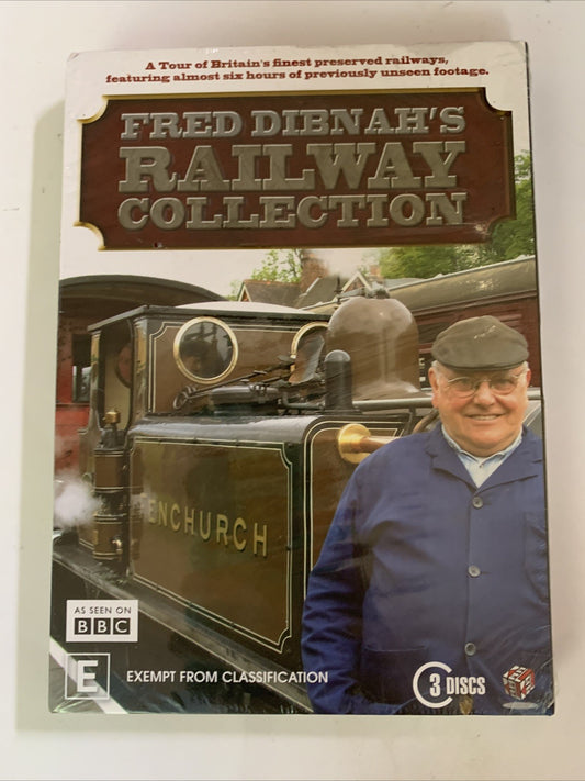 Fred Dibnah's Railway Collection (DVD, 2008, 3-Disc) Region 4 NEW Sealed