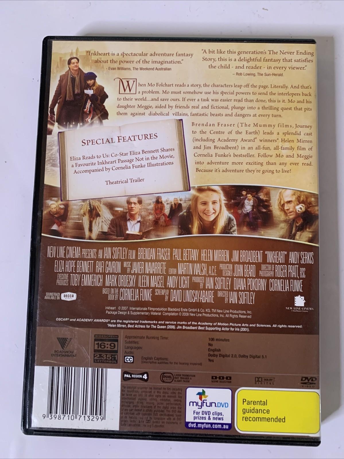 Inkheart (DVD, 2008) Brendan Fraser, Helen Mirren  Region 4