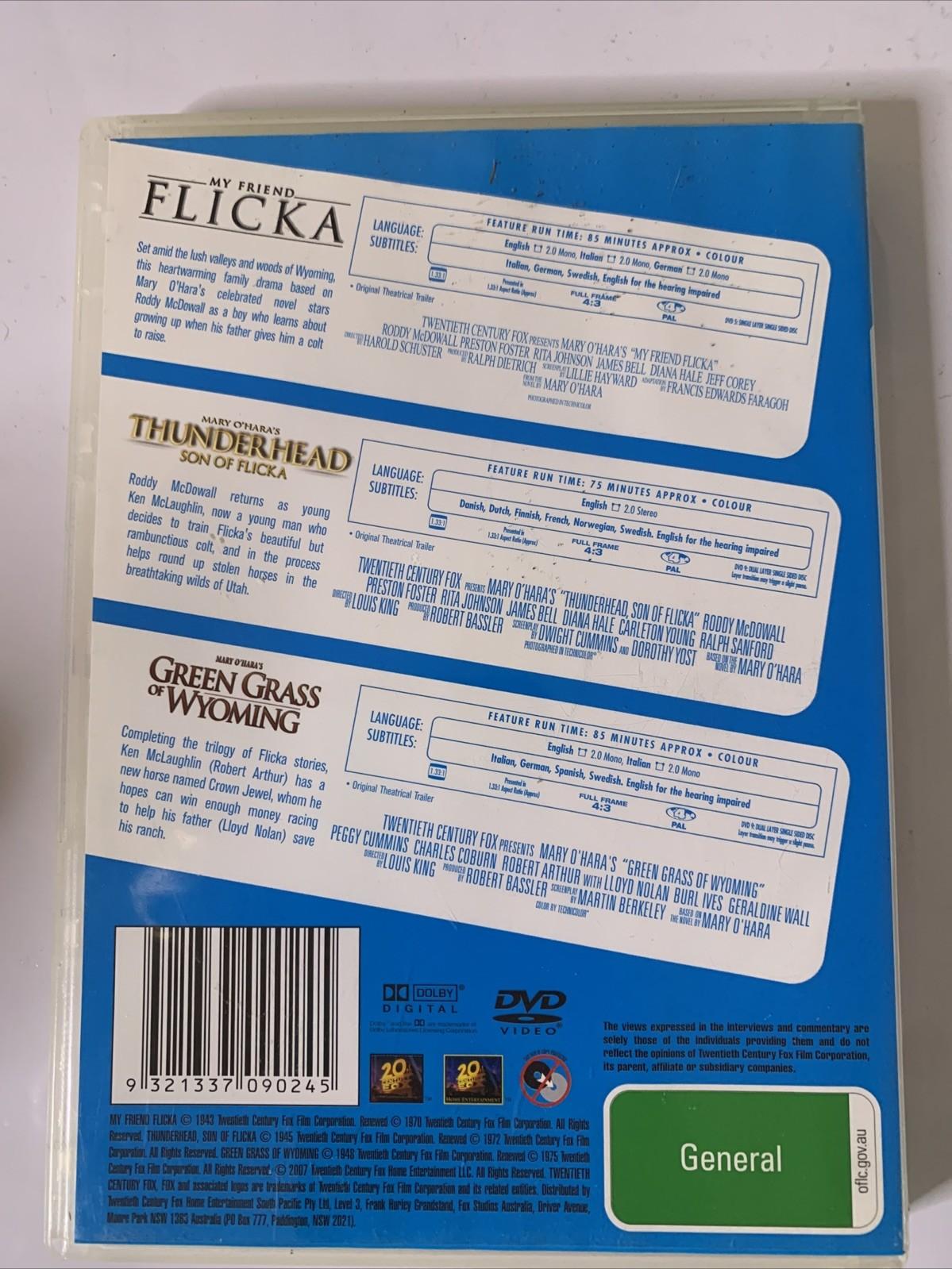 My Friend Flicka / Thunderhead / Green Grass Of Wyoming (DVD, 3-Disc) Region 4