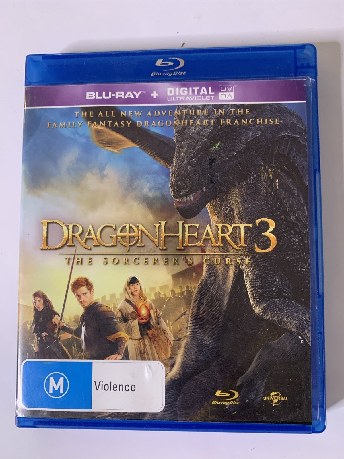Dragonheart 3: The Sorcerer's Curse (Blu-ray, 2015) Region B