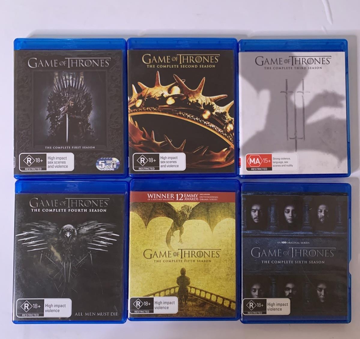 Game Of Thrones : Season 1-6 (Bluray, 27-Disc) Region B