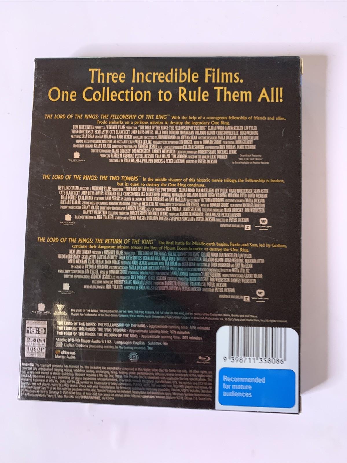 Lord of the Rings Trilogy 3-Film Collection (Blu-ray, 6-Discs) Region B
