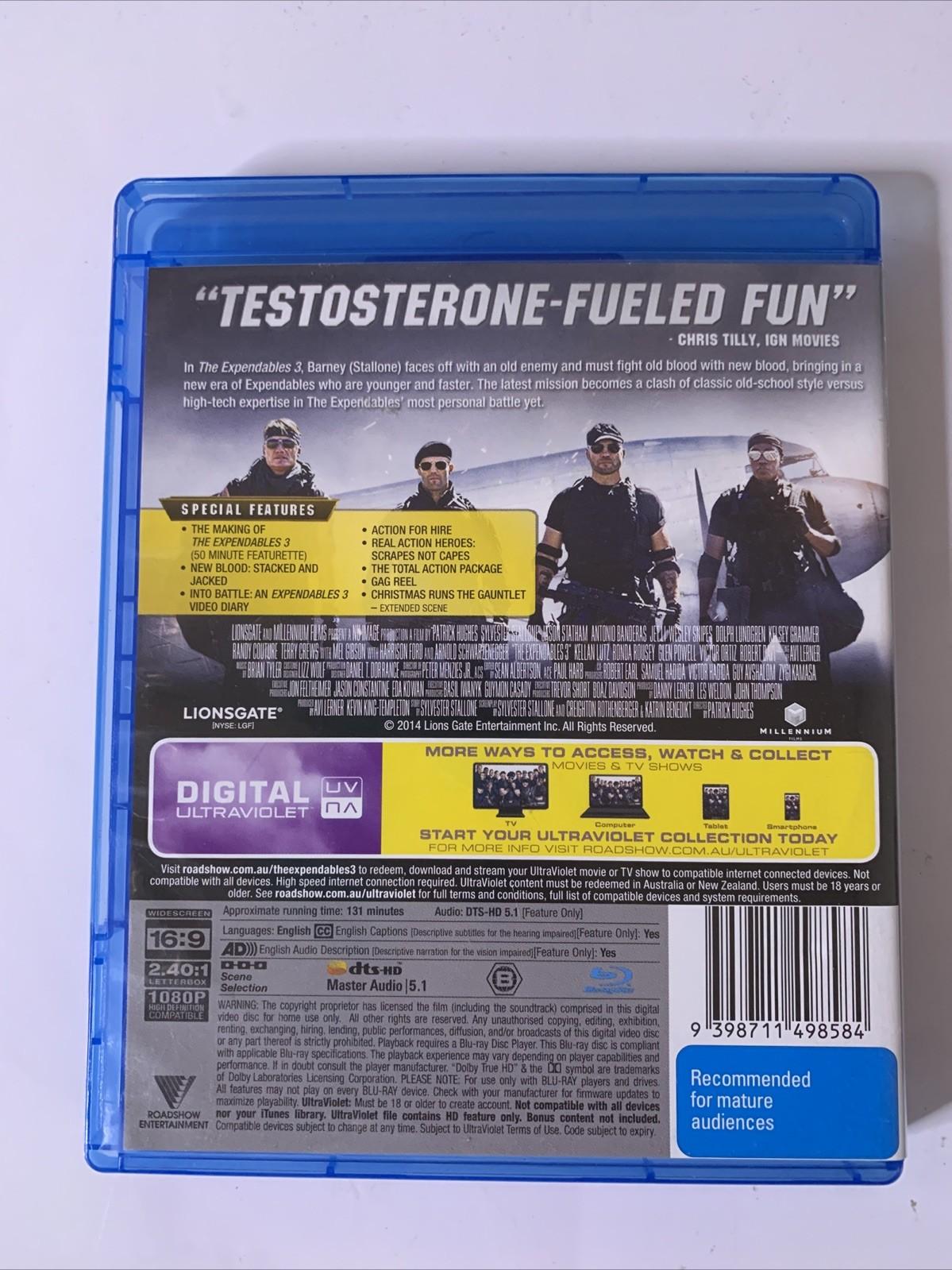 The Expendables 3 (Extended Edition, Blu-ray, 2014) Region B