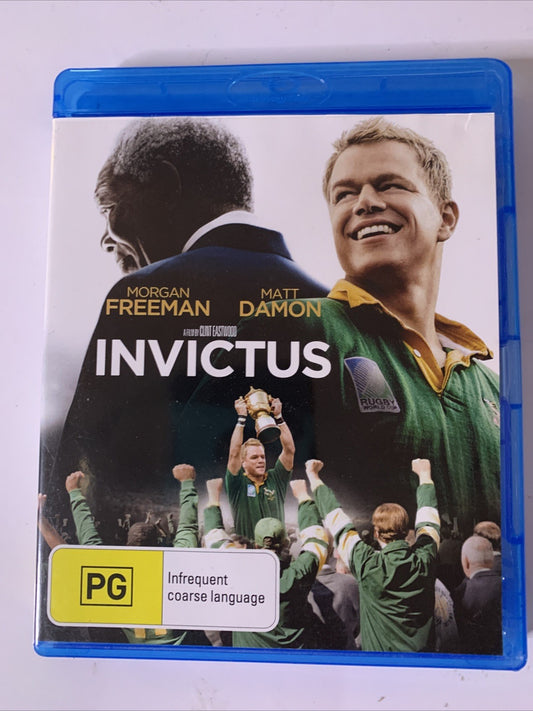Invictus (Blu-Ray,2009) Morgan Freeman, Matt Damon, Clint Eastwood Region B