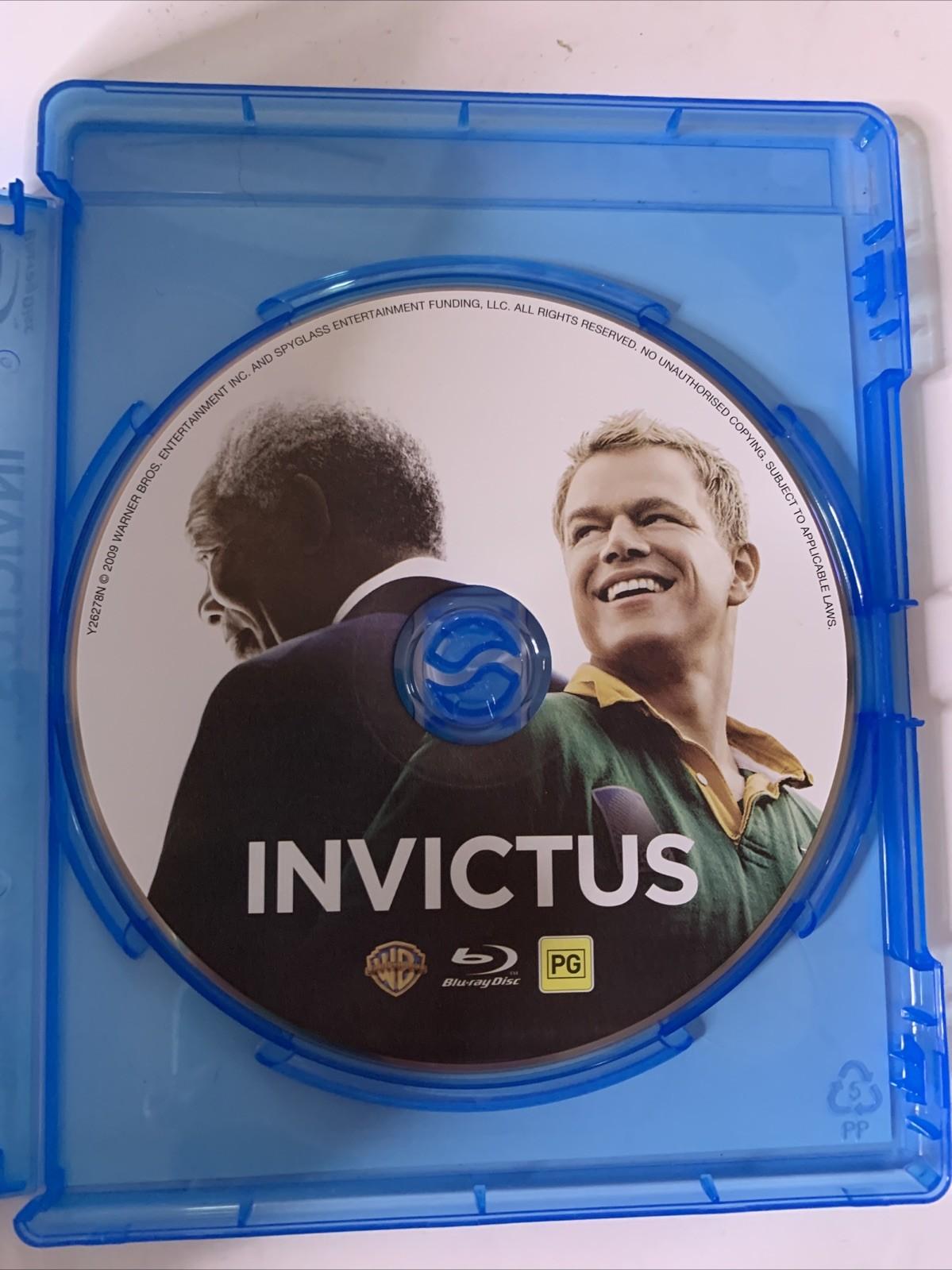 Invictus (Blu-Ray,2009) Morgan Freeman, Matt Damon, Clint Eastwood Region B