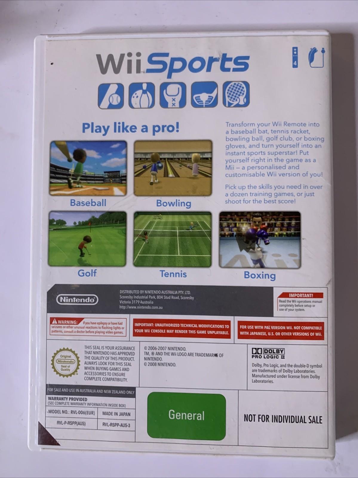 Wii Sports (Nintendo Wii, 2006) PAL Complete