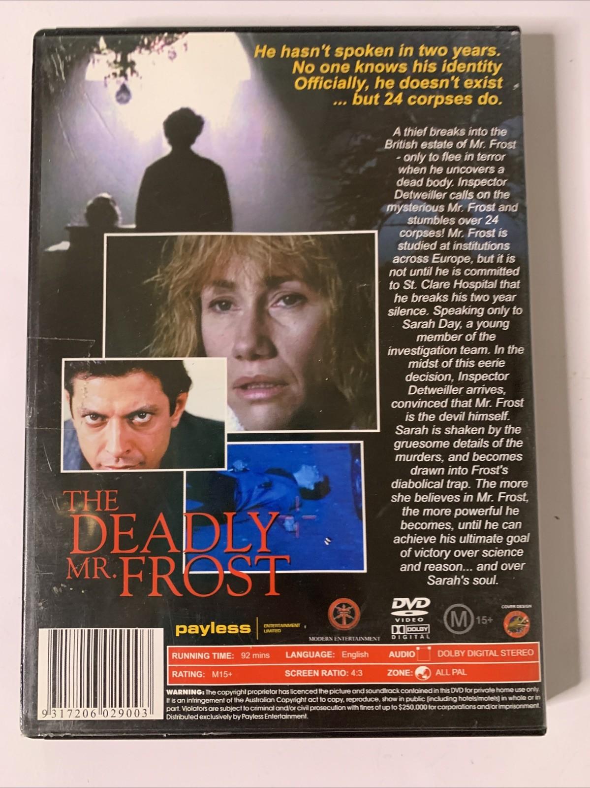 The Deadly Mr Frost (DVD, 1990) Jeff Goldblum, Kathy Baker  All Regions